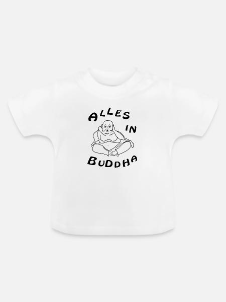 alles in buddha - Baby Bio-T-Shirt mit Rundhals - Weiß