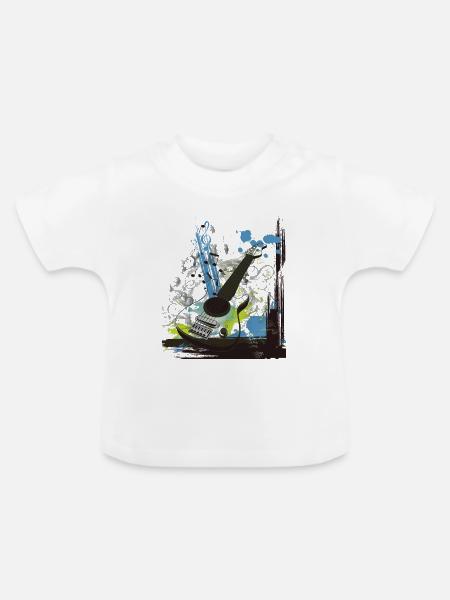 Musik - Baby Bio-T-Shirt mit Rundhals - Weiß