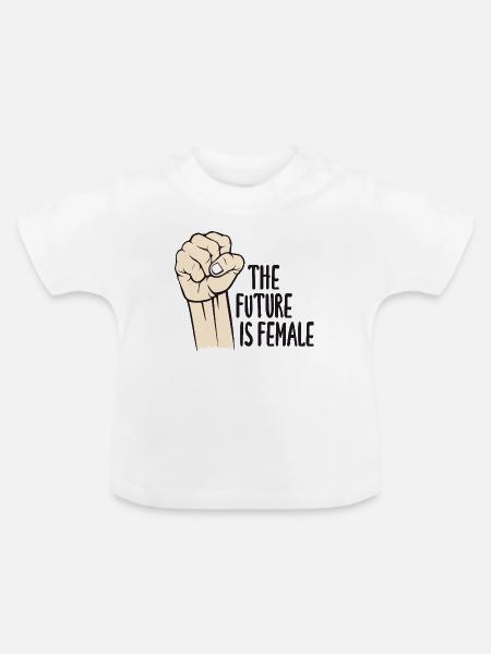 Future Female - Baby Bio-T-Shirt mit Rundhals - Weiß