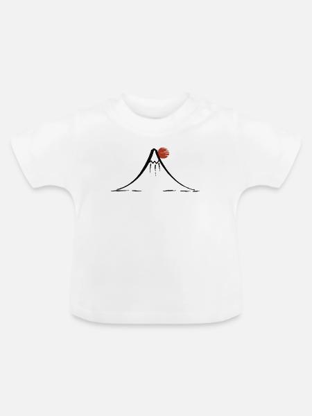 Mount Fuji - Baby Bio-T-Shirt mit Rundhals - Weiß