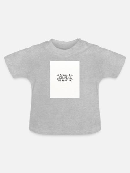 Hab Vertrauen - Baby Bio-T-Shirt mit Rundhals - Grau meliert