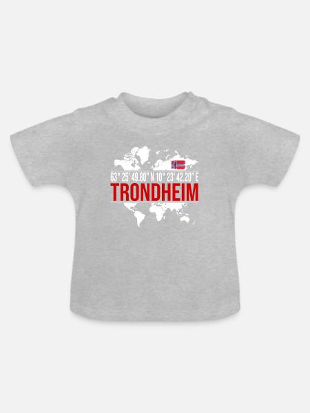 Trondheim - Baby Bio-T-Shirt mit Rundhals - Grau meliert