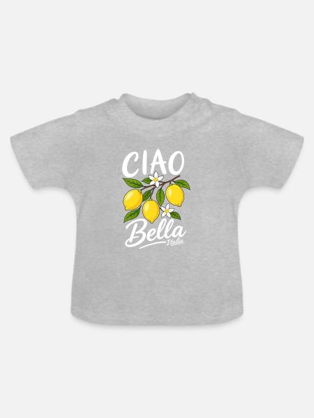Ciao Bella - Baby Bio-T-Shirt mit Rundhals - Grau meliert