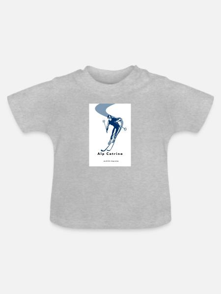 Ski_Club_Flyer_Design_Template_1793025628375 - Baby Bio-T-Shirt mit Rundhals - Grau meliert