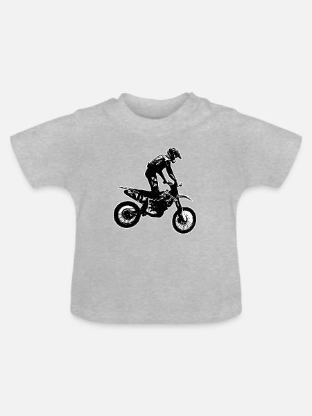 enduro - Baby Bio-T-Shirt mit Rundhals - Grau meliert