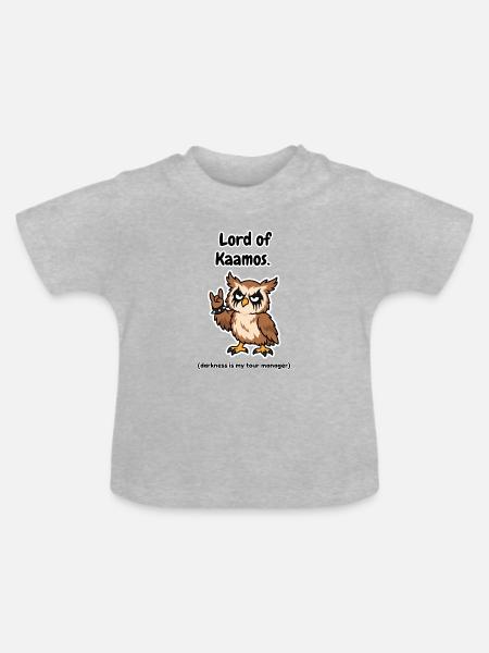 Herr von Kaamos Schwarzmetall-Eule - Baby Bio-T-Shirt mit Rundhals - Grau meliert