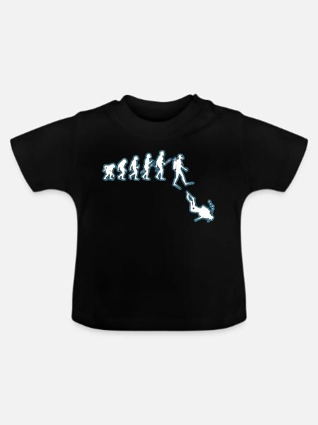Taucher Evolution - Baby Bio-T-Shirt mit Rundhals - Schwarz