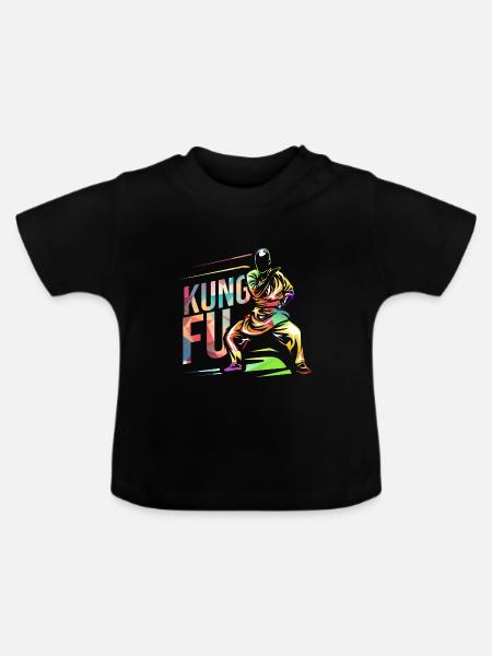 Blitzschneller Kung Fu Schwarzgurt - Baby Bio-T-Shirt mit Rundhals - Schwarz