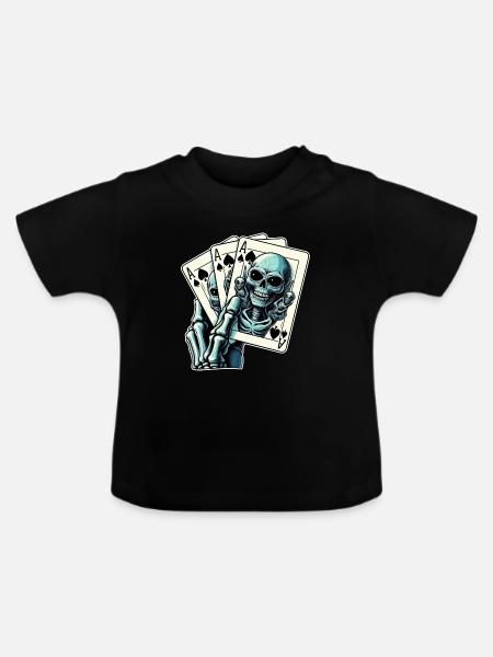 Alien Kartenspiel - Baby Bio-T-Shirt mit Rundhals - Schwarz