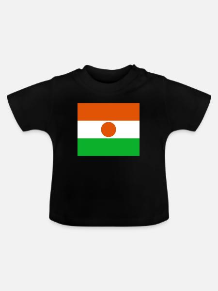 Niger - Baby Bio-T-Shirt mit Rundhals - Schwarz