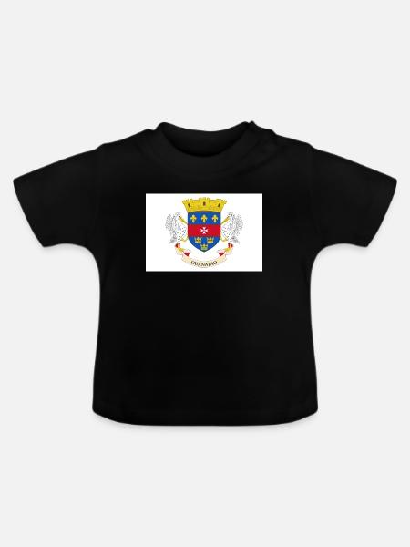 Saint Barthélemy - Baby Bio-T-Shirt mit Rundhals - Schwarz