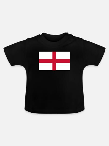 England - Baby Bio-T-Shirt mit Rundhals - Schwarz