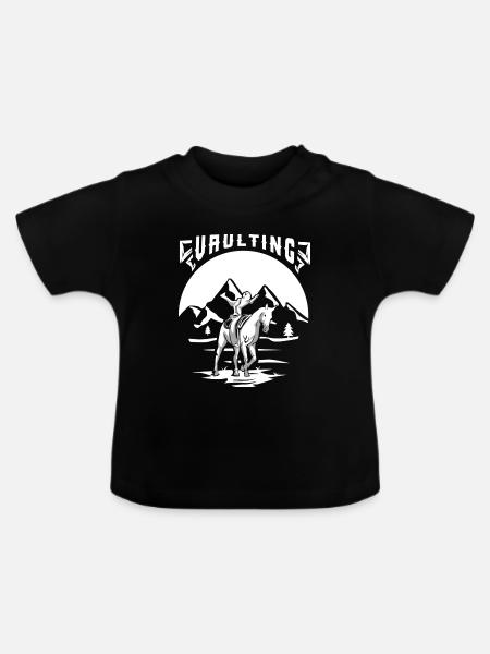 Kühne Voltigierakrobatin Turnier - Baby Bio-T-Shirt mit Rundhals - Schwarz