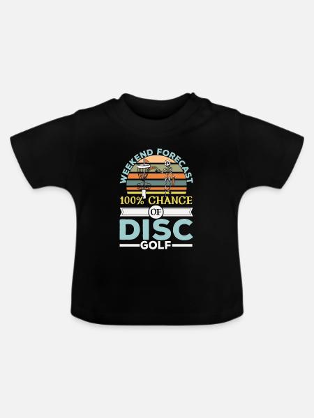 100% Chance auf Scheibengolf Frolf Freizeit-Werfer - Baby Bio-T-Shirt mit Rundhals - Schwarz