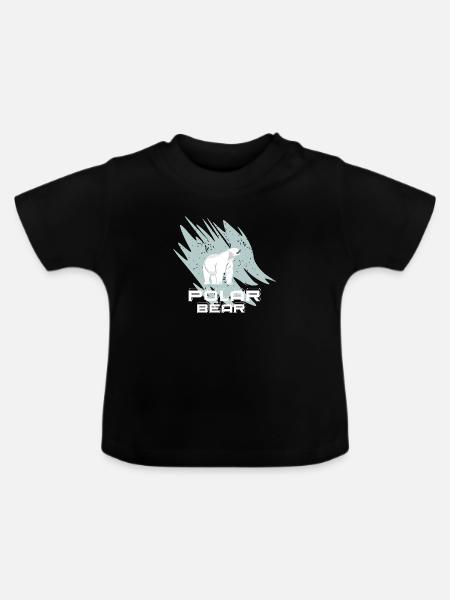 Polar Bär - Baby Bio-T-Shirt mit Rundhals - Schwarz