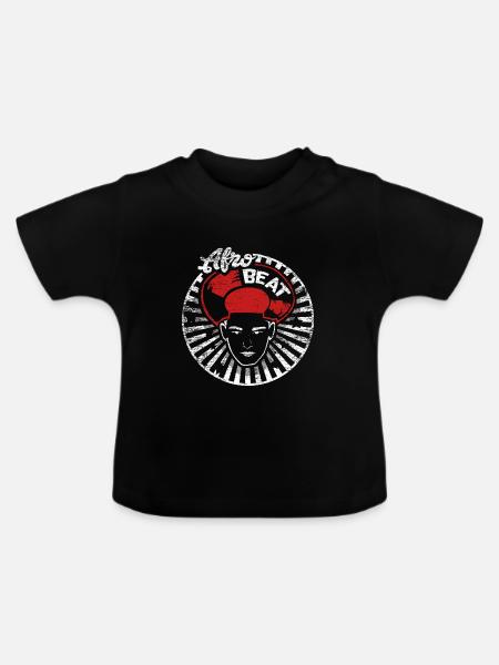 Pulsierender Afro Beat Rhythmus - Baby Bio-T-Shirt mit Rundhals - Schwarz