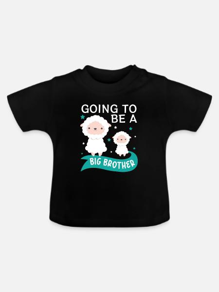 Ich Werde Bald Großer Bruder - Baby Bio-T-Shirt mit Rundhals - Schwarz