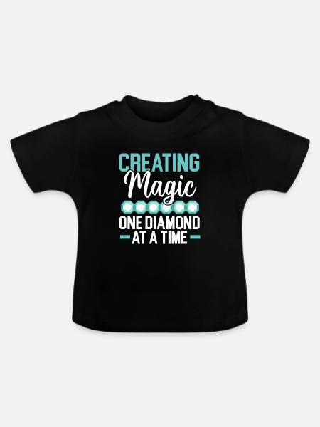 Diamantmalerei Handwerkszeug Diamantmaler - Baby Bio-T-Shirt mit Rundhals - Schwarz