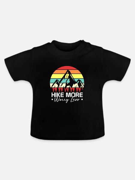 Wandern Wanderung Wanderurlaub Wanderausflug - Baby Bio-T-Shirt mit Rundhals - Schwarz