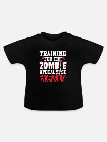 Training für Zombie Apocalypse - Baby Bio-T-Shirt mit Rundhals - Schwarz