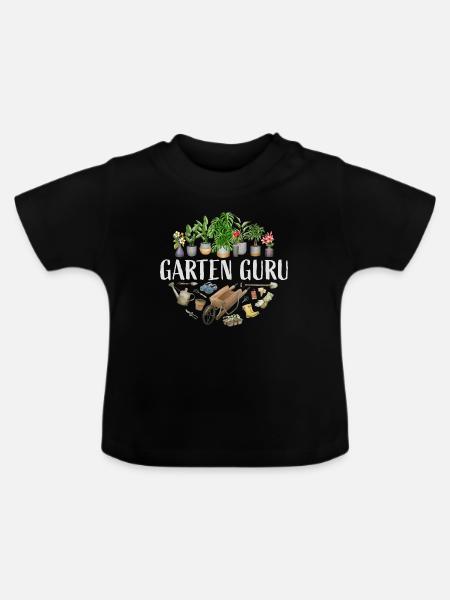 Garten Guru - Baby Bio-T-Shirt mit Rundhals - Schwarz