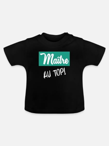 MEISTER. MEISTER - Baby Bio-T-Shirt mit Rundhals - Schwarz
