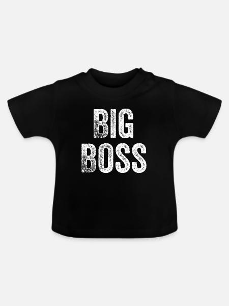 lustiger Chefmanager - Baby Bio-T-Shirt mit Rundhals - Schwarz