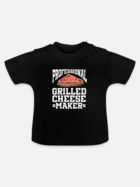 Cheese Making Cheese Lover - Baby Bio-T-Shirt mit Rundhals - Schwarz