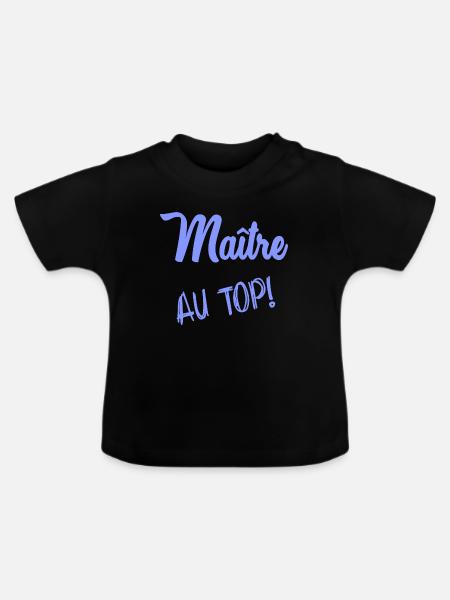MEISTER - Baby Bio-T-Shirt mit Rundhals - Schwarz
