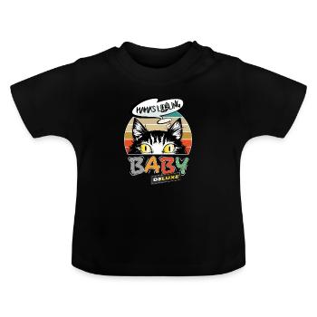 Mama Liebling Beste Baby - Baby Bio-T-Shirt mit Rundhals - Schwarz - Vorne