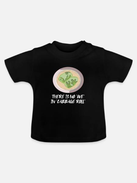 Herzhafte Kohlrouladen Balkanküche - Baby Bio-T-Shirt mit Rundhals - Schwarz