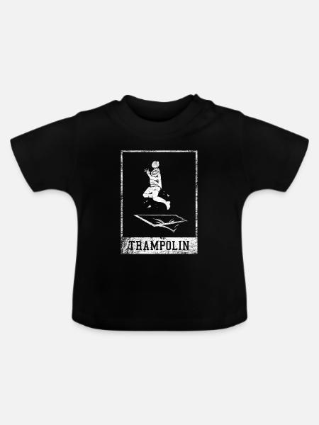 Schwindelfreie Trampolin Artistin - Baby Bio-T-Shirt mit Rundhals - Schwarz