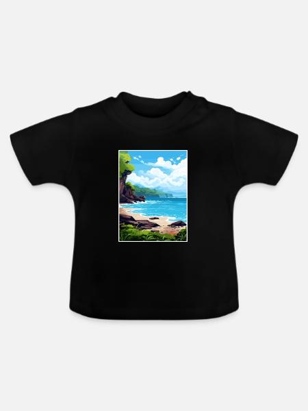 Papagayo Halbinsel Costa Rica Reiseposter - Baby Bio-T-Shirt mit Rundhals - Schwarz