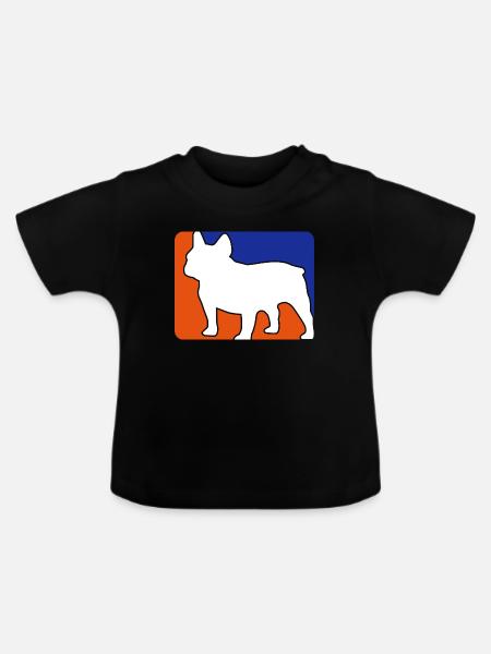 french bulldog1 - Baby Bio-T-Shirt mit Rundhals - Schwarz