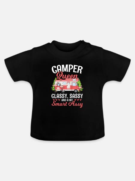 Camper Queen - Baby Bio-T-Shirt mit Rundhals - Schwarz
