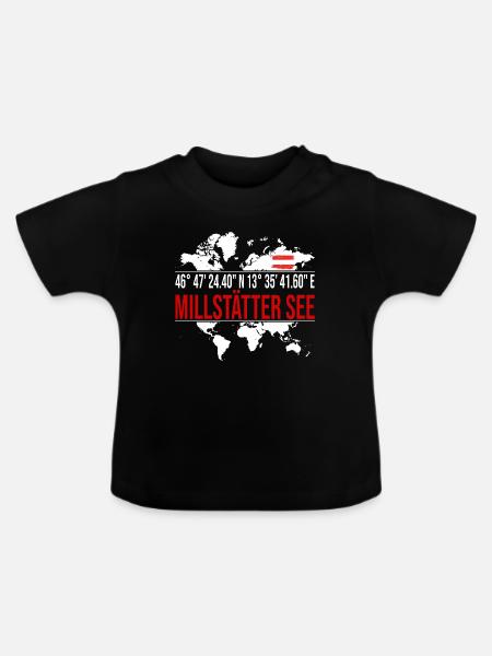Millstätter See - Baby Bio-T-Shirt mit Rundhals - Schwarz
