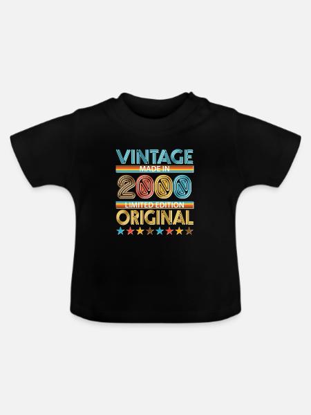 2000 - Baby Bio-T-Shirt mit Rundhals - Schwarz
