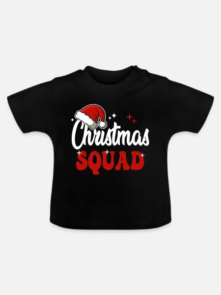 Weihnachtsmannschaft - Baby Bio-T-Shirt mit Rundhals - Schwarz