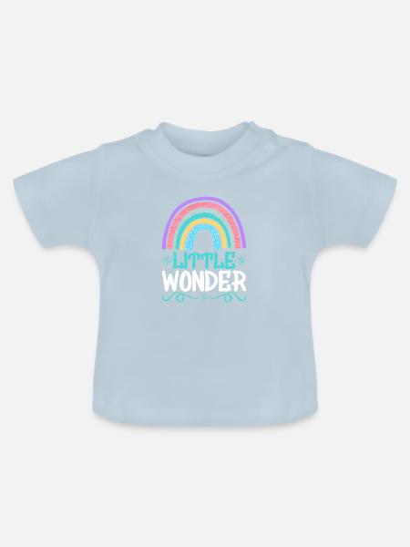 Baby Geschenk - Baby Bio-T-Shirt mit Rundhals - Hellblau