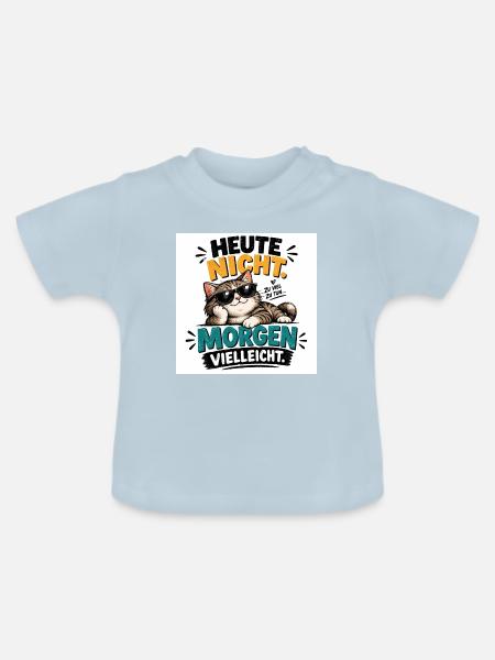 „Lustige Sprüche & kreative Designs“. - Baby Bio-T-Shirt mit Rundhals - Hellblau