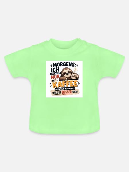 Modernes Design – Einzigartige Geschenkidee - Baby Bio-T-Shirt mit Rundhals - Mintgrün