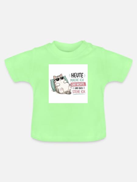 Lustige Sprüche & kreative Designs“.  - Baby Bio-T-Shirt mit Rundhals - Mintgrün
