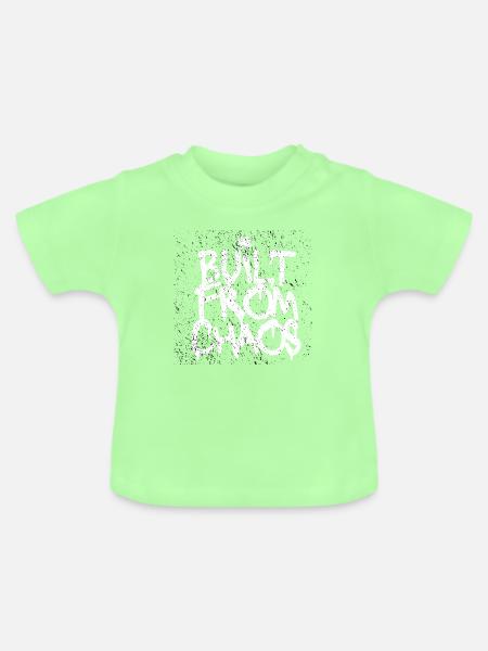 Aus Chaos gebaut - Baby Bio-T-Shirt mit Rundhals - Mintgrün