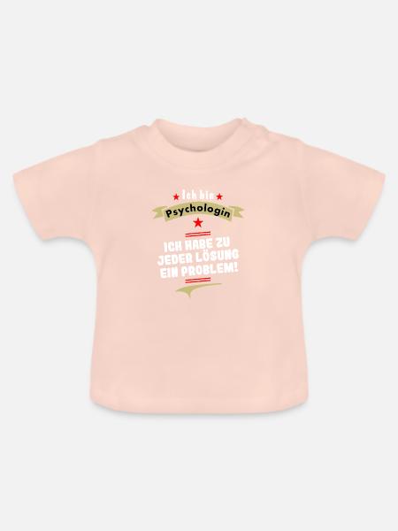 ich bin psychologin - Baby Bio-T-Shirt mit Rundhals - Kristallrosa