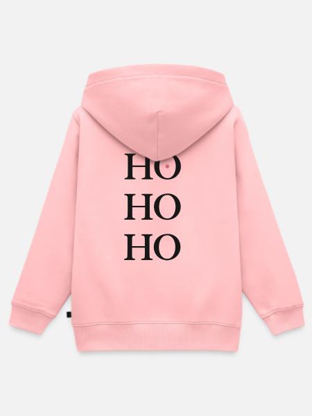 Ho Ho Ho - Kinder Premium Organic Zip Hoodie - Rosa