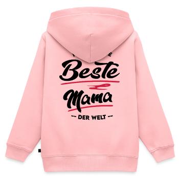 Baby Kinder Beste Beste Mama Mutti - Kinder Premium Organic Zip Hoodie - Rosa - Hinten - AI Model Kid Female (0cm)