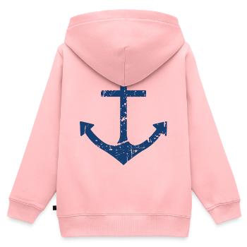 Anker - Kinder Premium Organic Zip Hoodie - Rosa - Hinten - AI Model Kid Female (0cm)