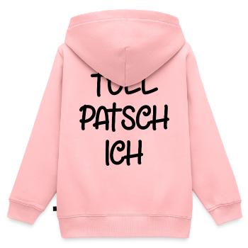 Tollpatsch Ich tollpatschig lustig tollpatschich - Kinder Premium Organic Zip Hoodie - Rosa - Hinten - AI Model Kid Female (0cm)