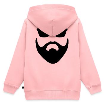 Bart Bart Hipster wie ein Boss - Kinder Premium Organic Zip Hoodie - Rosa - Hinten - AI Model Kid Female (0cm)