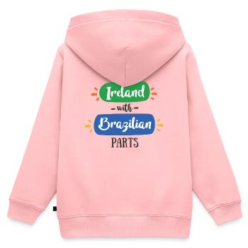 Made in Ireland with Brazilian Parts – Baby & Kids - Kids Premium Organic Zip-up Hoodie - rose - Back - AI Model Kid Female (0cm)